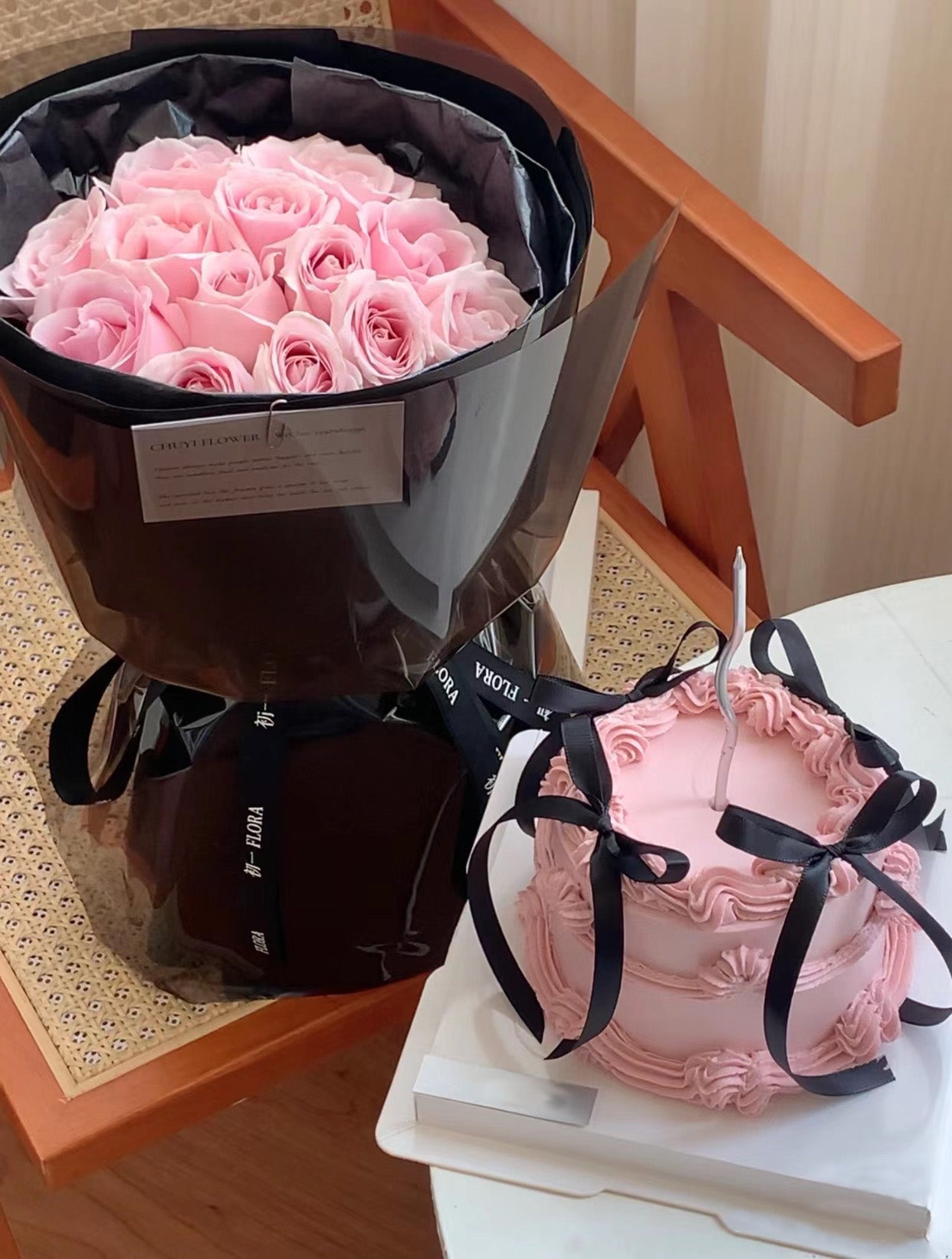 Sweet And Cool Girl | Flowers And Cake