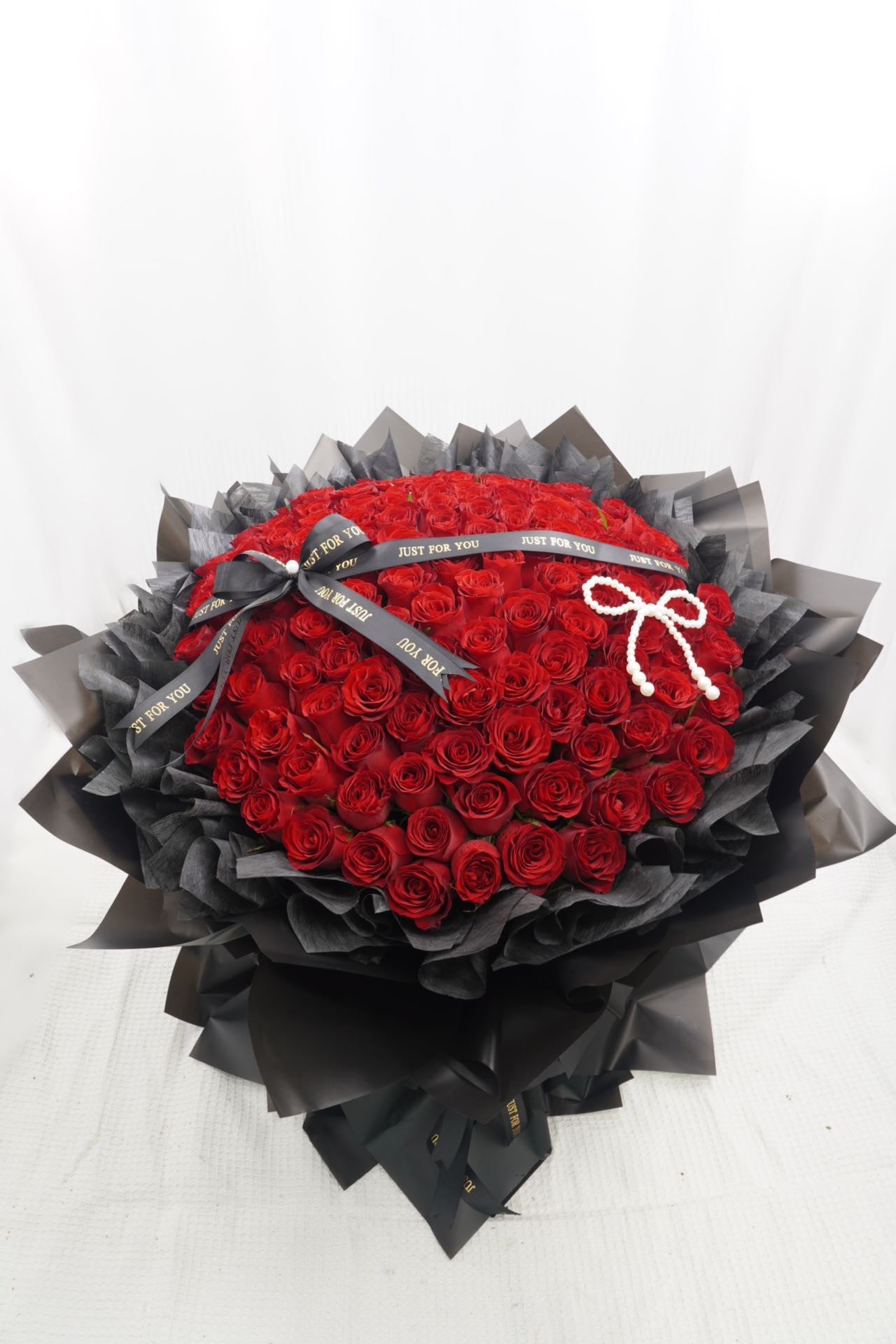 Elegant Black Premium Red Rose