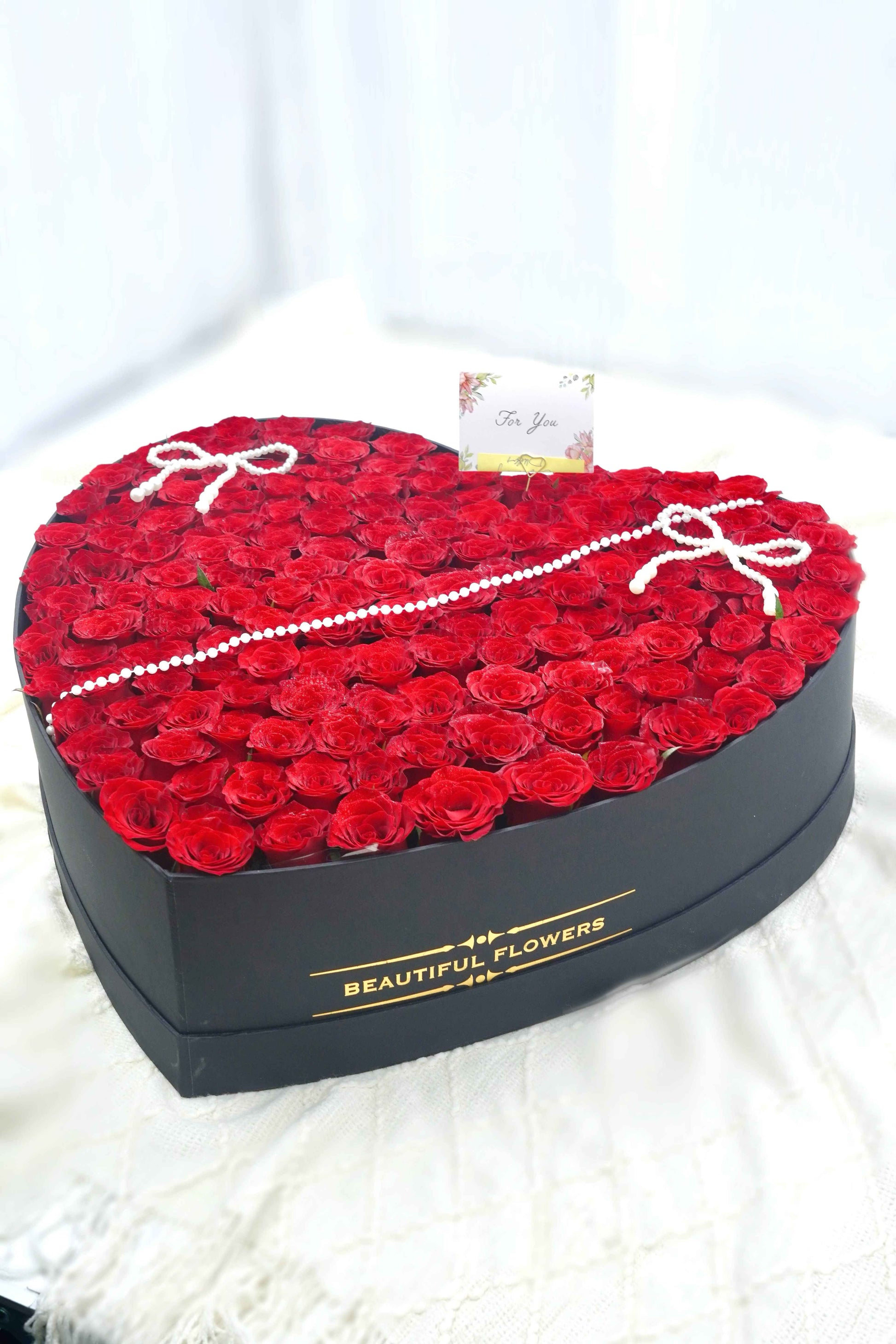 Premium Red Roses Heart Box