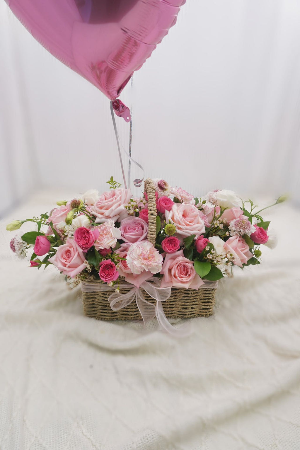 A Basket Of Spring | Handheld Flower Basket Bouquet