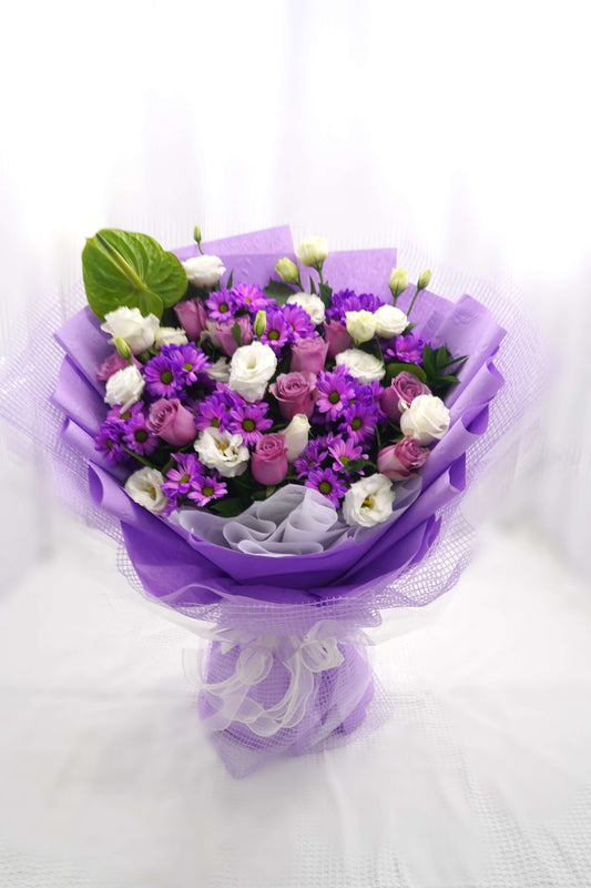 Purple Poetry | Mixed Rose Bouquet