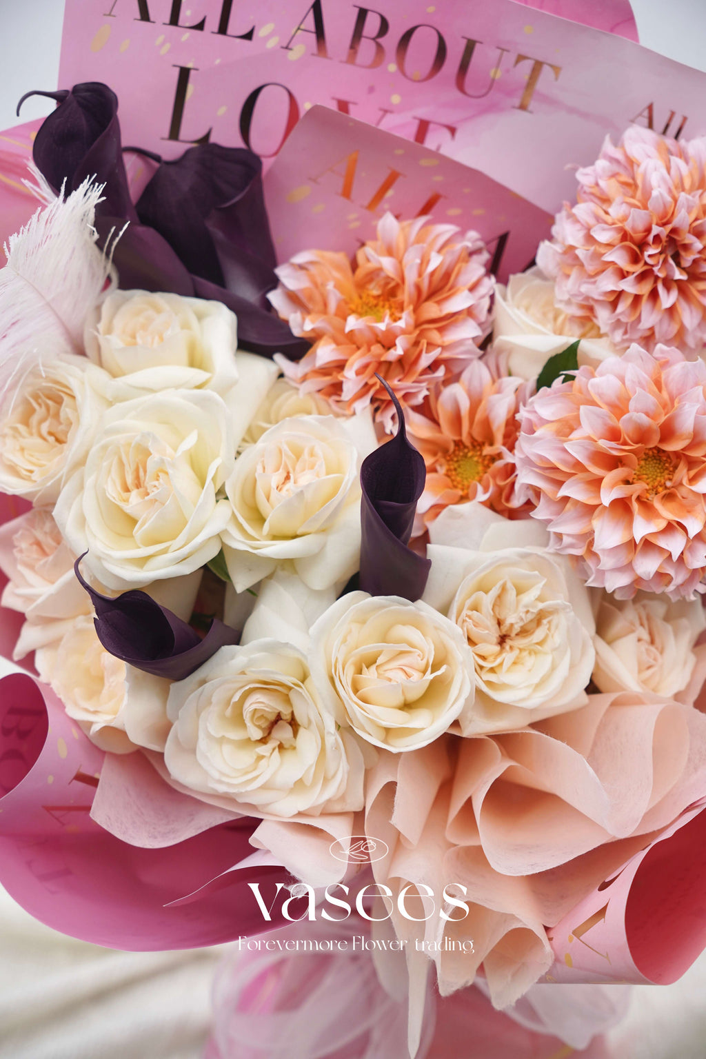 Creamy Peaches | Lychee Rose Mixed Bouquet