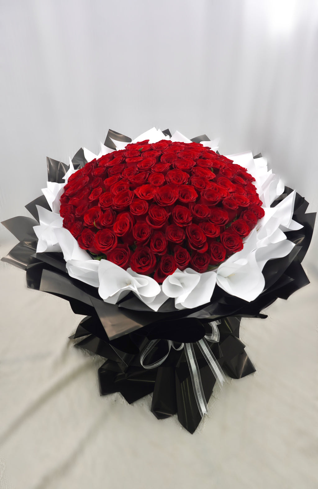 Classic Black And White | Premium Red Roses