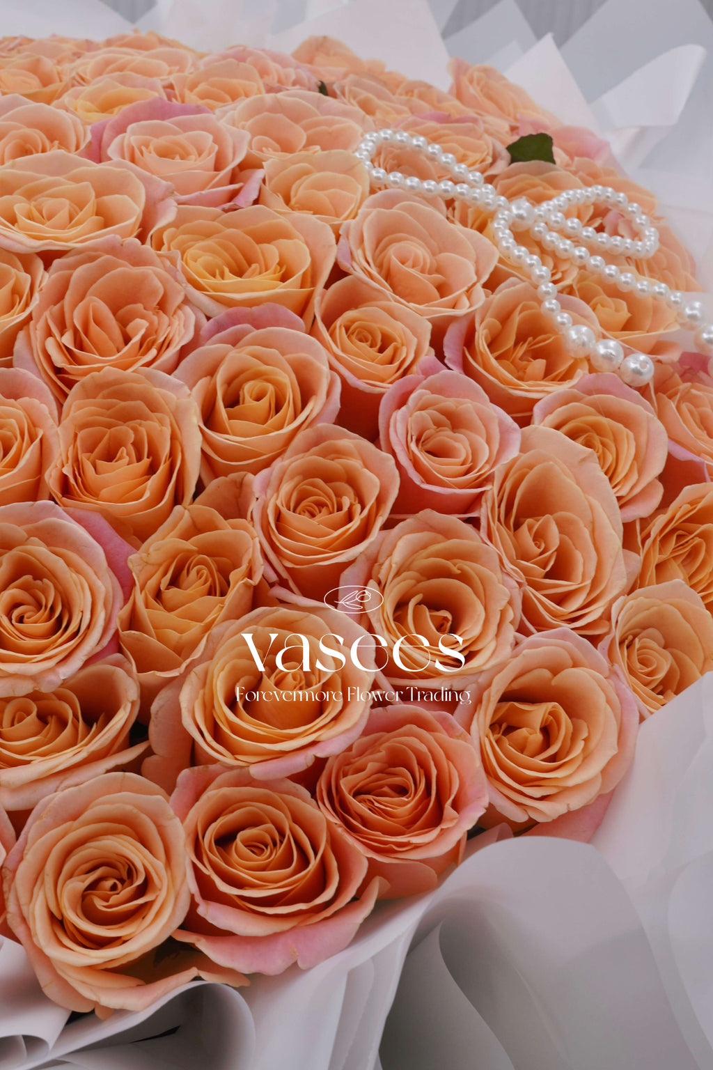 Flesh Pink  Roses Bouquet