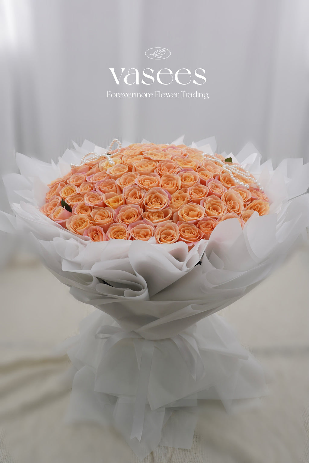 Flesh Pink  Roses Bouquet