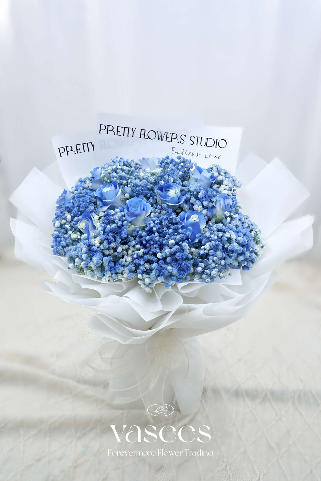 Blue Star | Rose and Babysbreath Mixed Bouquet