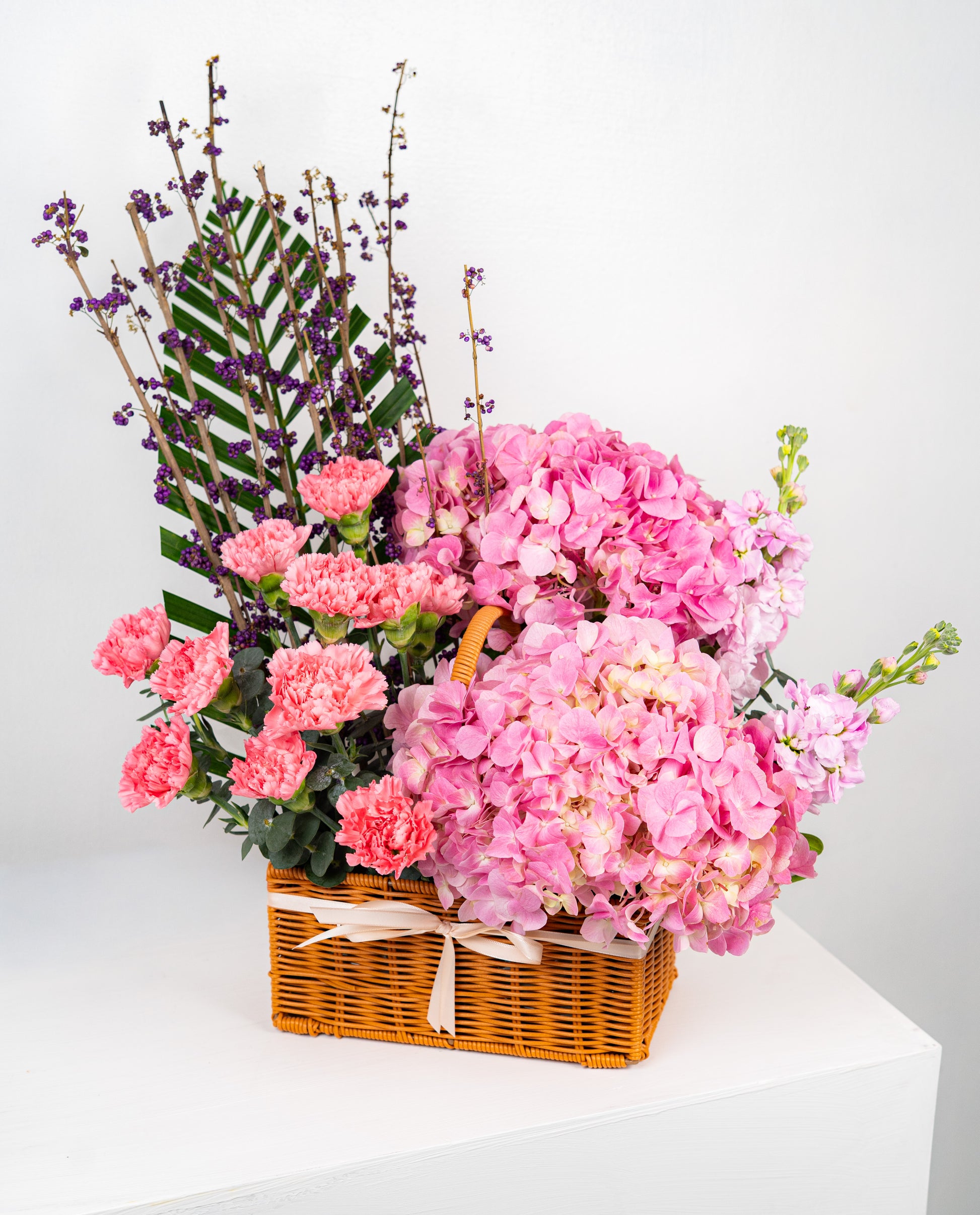 The Orchid Blush & Berry Basket