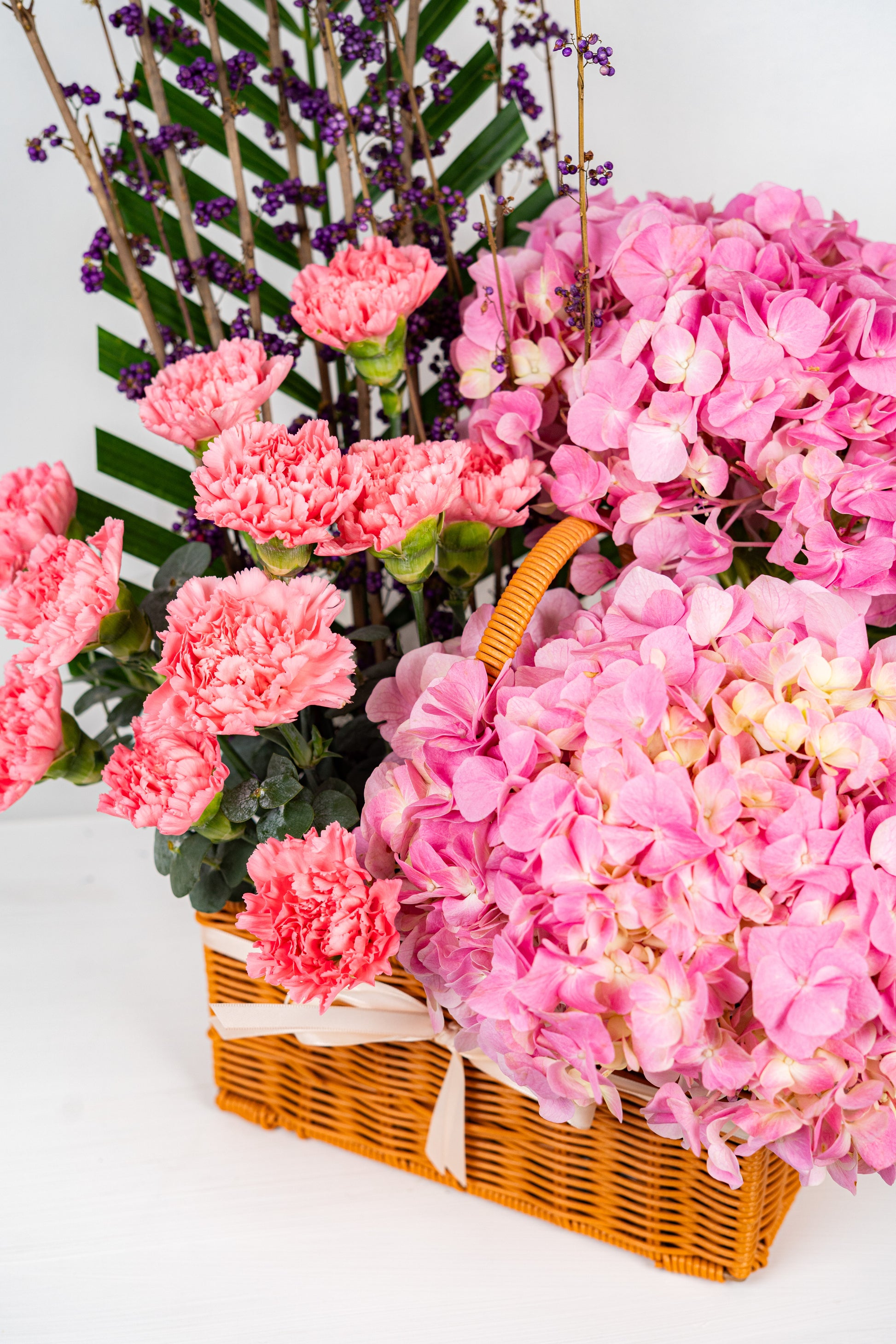 The Orchid Blush & Berry Basket