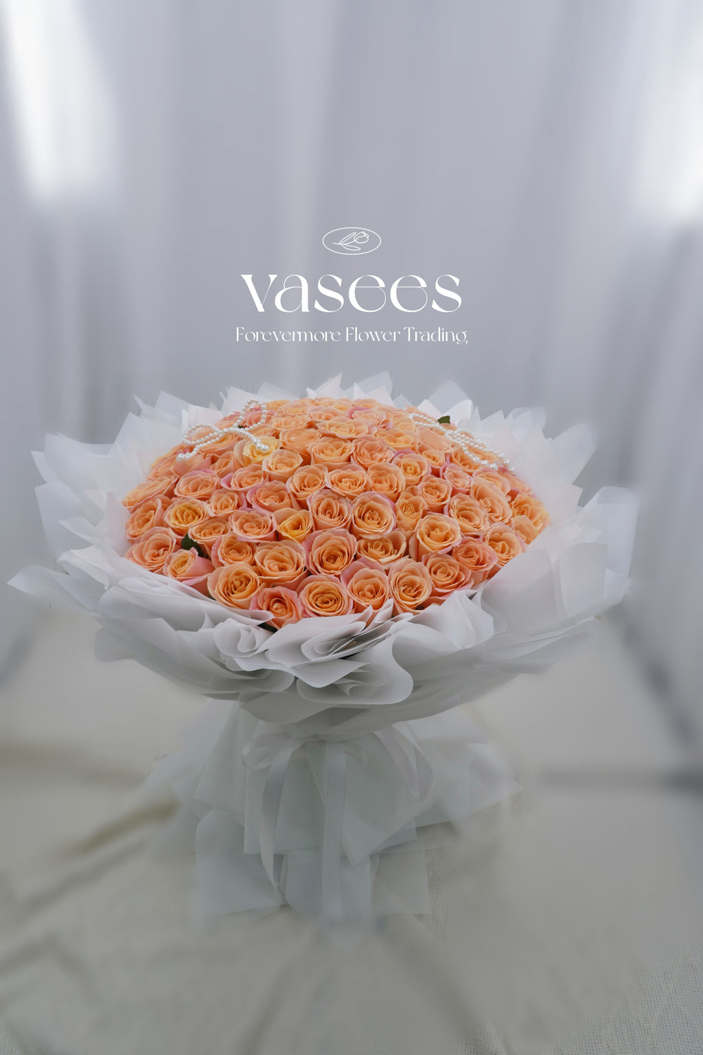 Flesh Pink  Roses Bouquet