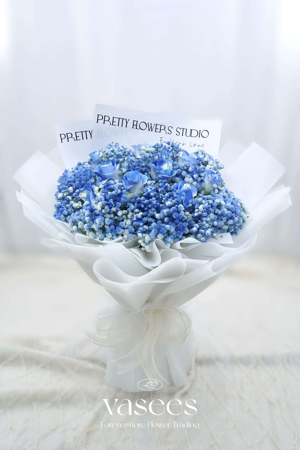 Blue Star | Rose and Babysbreath Mixed Bouquet