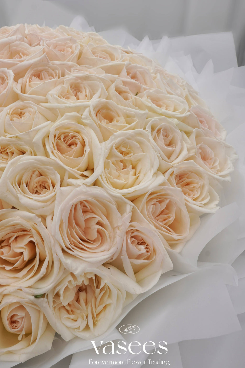White Lychee Rose Bouquet
