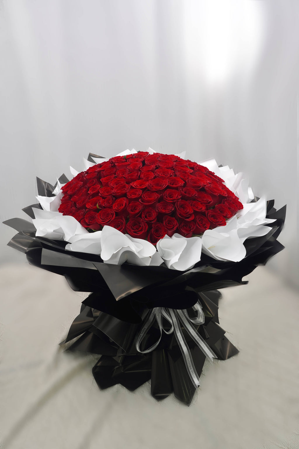 Classic Black And White | Premium Red Roses