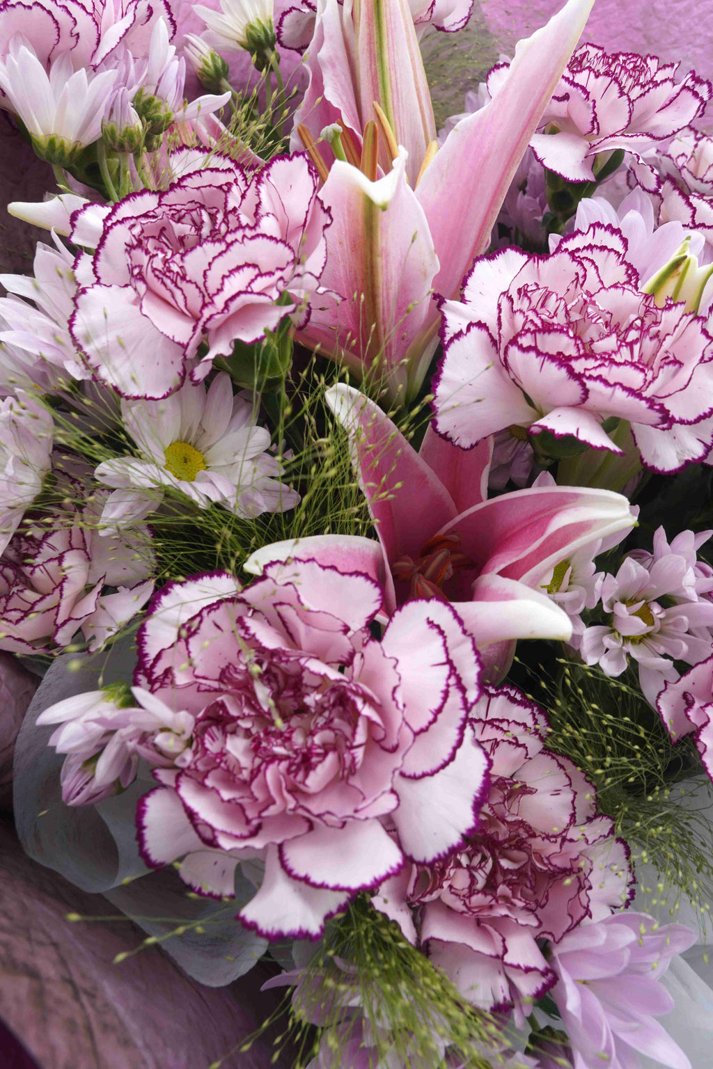 Purple Charm | Carnation And Lily Mixed Bouquet