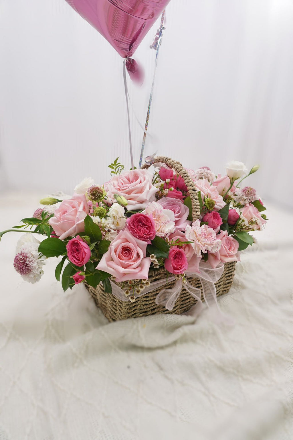 A Basket Of Spring | Handheld Flower Basket Bouquet