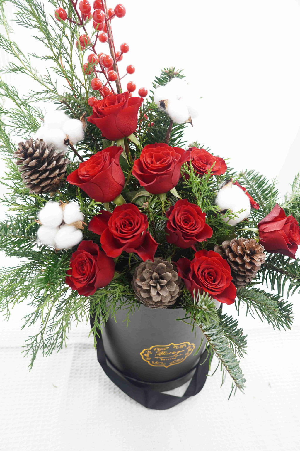 Christmas Hug Bucket Bouquet
