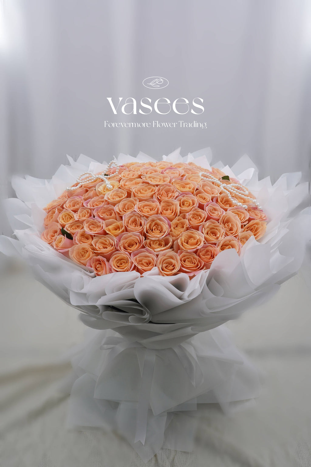 Flesh Pink  Roses Bouquet
