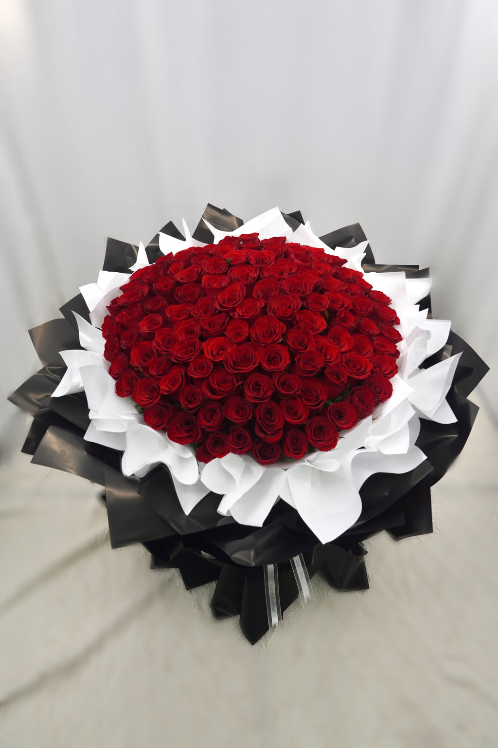 Classic Black And White | Premium Red Roses